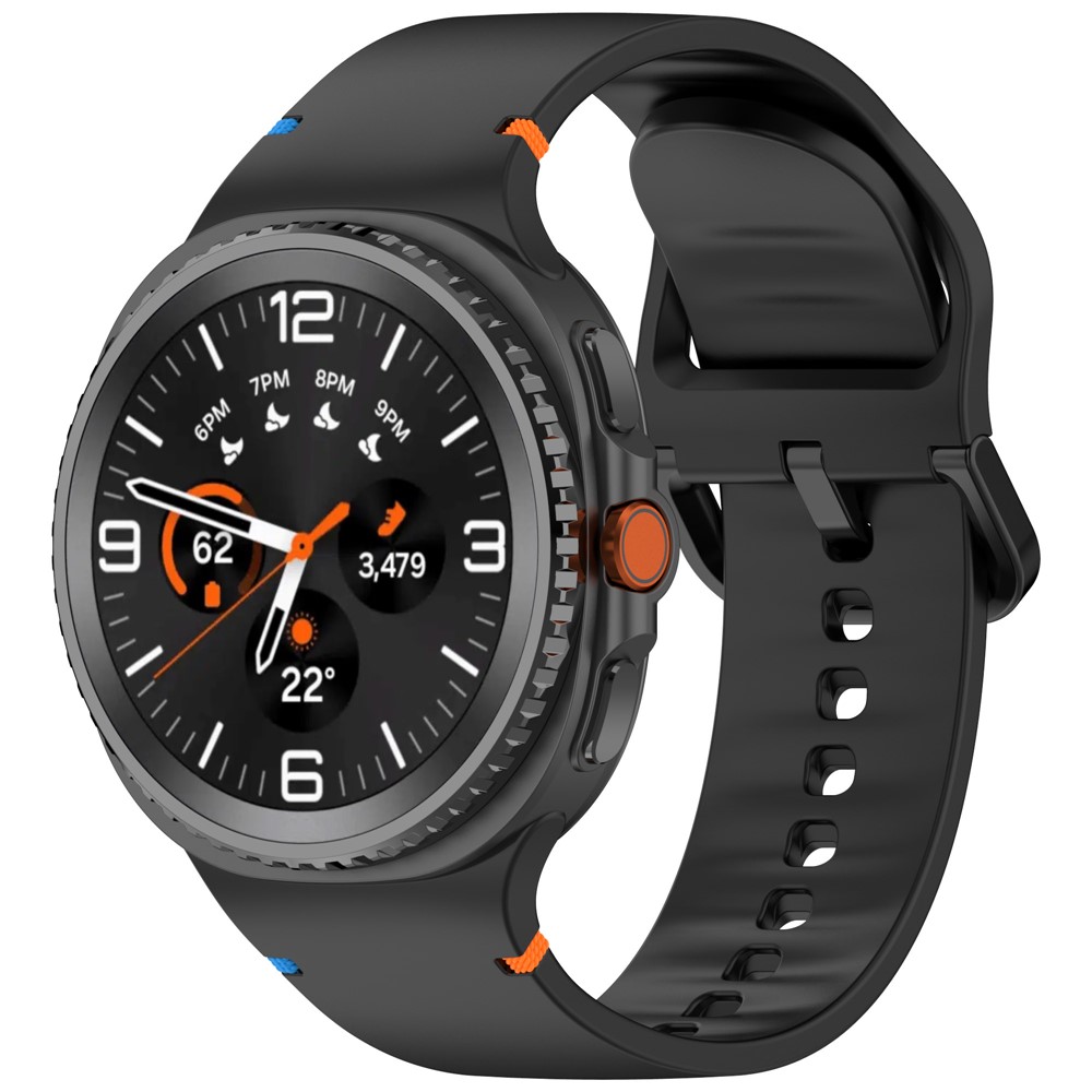 eses Silikonový remienok pre Samsung Galaxy Watch 8 - Čierny, veľkosť L