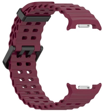 eses Silikonový dírkovaný řemínek pro Samsung Galaxy Watch 8 - Vínový