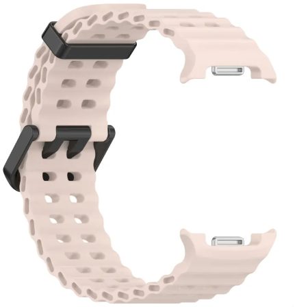 eses Silikonový dírkovaný řemínek pro Samsung Galaxy Watch 8 - Růžový